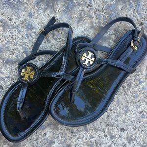 Tory Burch Sandals small logo - Black